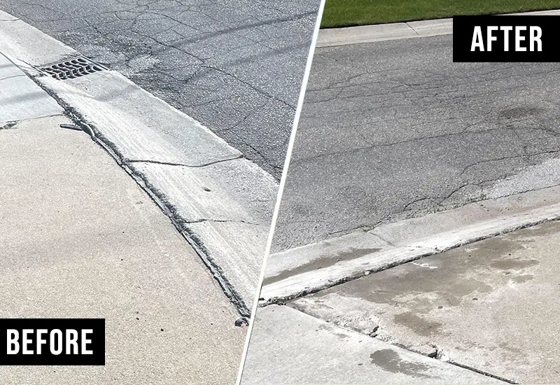 Driveway Next to Curb Concrete Raising in Hartselle, AL