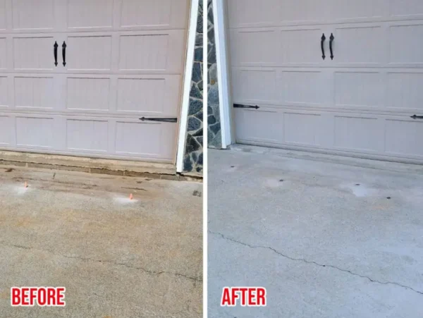 Concrete lifting before after Decatur, GA