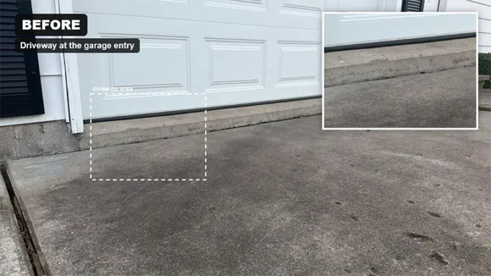 Driveway Garage Entry Concrete Lifting – Port St. Lucie FL