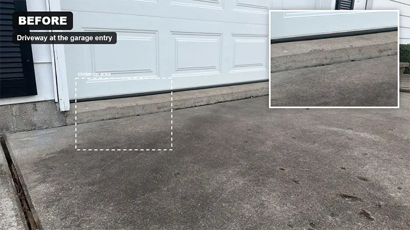 Driveway Garage Entry Concrete Lifting – Port St. Lucie FL